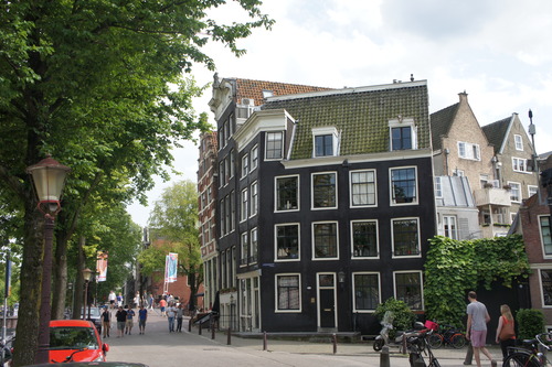 Leaning house in Amsterdam